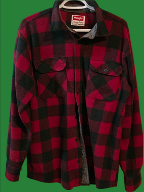 4/$97 Deal! Wrangler Red and Black Buffalo Plaid Shirt Jacket